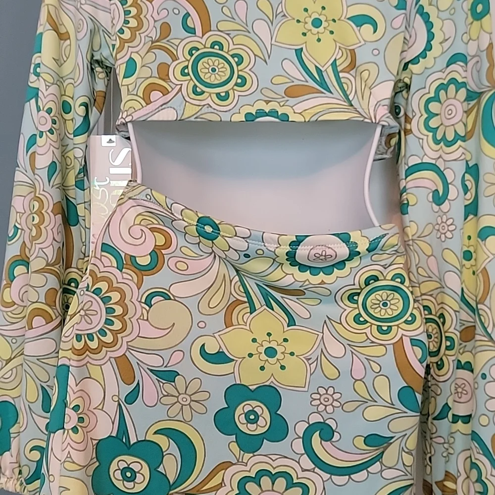 Almost Famous "Want it Wear it Love it" Girls Out Night Dress 💚💛 - Picture 5 of 7